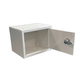 Opbevaringsboks 150x200x150 mm hvid dør, cylinderlås