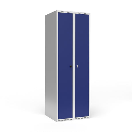 Dobbeltskab/parskab 300+300 mm Lige tag 2-søjlet Parvis lås Blå dør Greb for hængelås – image 3