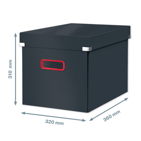 Arkivboks Click & Store Cosy Cube L grå