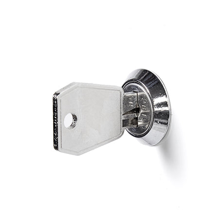 Garderobeskab 2x300 mm m/lige tag, 1 rum i højden og lys grå dør m/cylinderlås – image 2