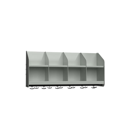 BST Garderobehylde, 4 pladser B1000 mm Lys grå – image 1