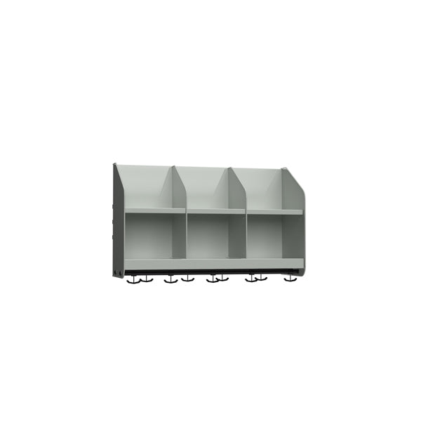 BST Garderobehylde, 3 pladser B750 mm Lys grå – image 1