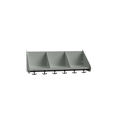 BST Hattehylde med skillevægge, 3 pladser B750 mm Lys grå – image 2