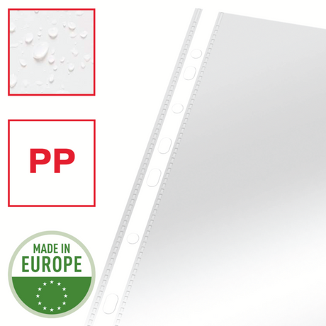 Lomme 75my PP glasklar A4 TÅ(10)