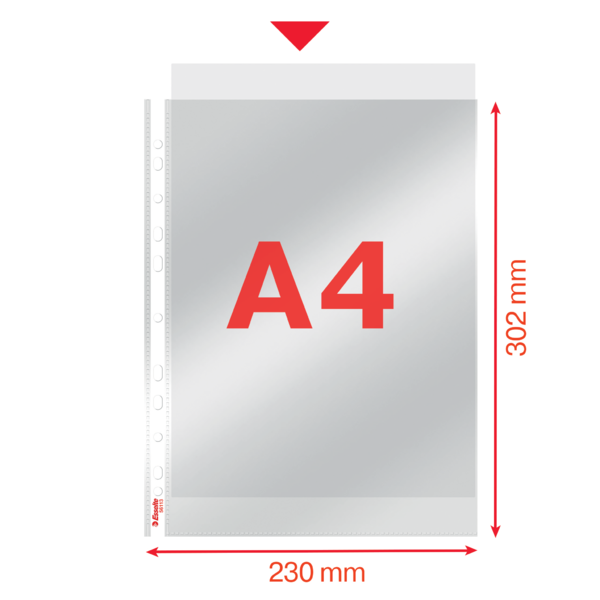 Lomme 75my PP glasklar A4 TÅ (100)