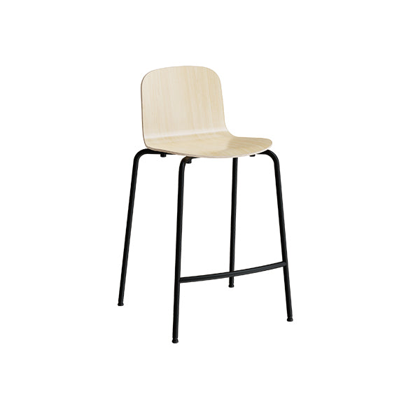 Tranås Skolmöbler Barstol ADD Birk laminat, sorte ben, højde 620 mm – Barstole