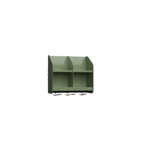 BST Garderobehylde, 2 pladser B500 mm Grøn – image 1