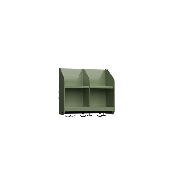 BST Garderobehylde, 2 pladser B500 mm Grøn – image 1