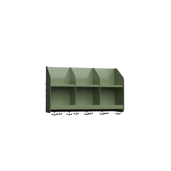 Sonesson BST Garderobehylde, 3 pladser B750 mm Grøn – Garderobeskabe