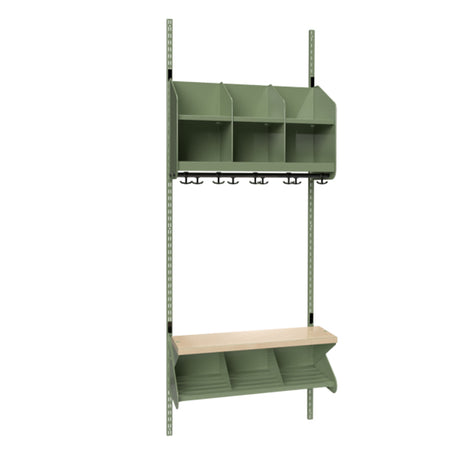 BST Kombination C, Startsektion 3 pladser B 750 mm, grøn – image 2