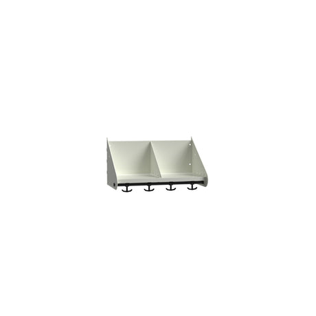 BST Hattehylde med skillevægge, 2 pladser B500 mm Hvid – image 2