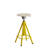 Taburet Atlas 2117, hvidpigm. egelaminat, gule stel Vip H: 600-720 mm – image 1