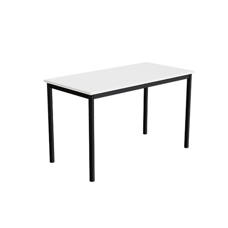 Tranås Skolmöbler Bord Combi 200, 1200x600 mm Højde 720 mm Hvid  laminat på sort understel – Elevborde