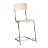 Stol Mia 196 Birk laminat, alugråt stel, siddehøjde 520mm – image 1