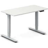 Hæve-sænkebord DNA, Hvid 1200x600mm 2-ben/Alugrå – image 2