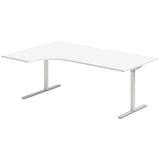 Hæve-sænkebord DNA, Hvid 2000x1200 mm Venstre 2-ben/Alugrå