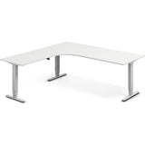 Hæve-sænkebord DNA, Hvid 2000x2000mm Venstre 3-ben/Alugrå – image 2