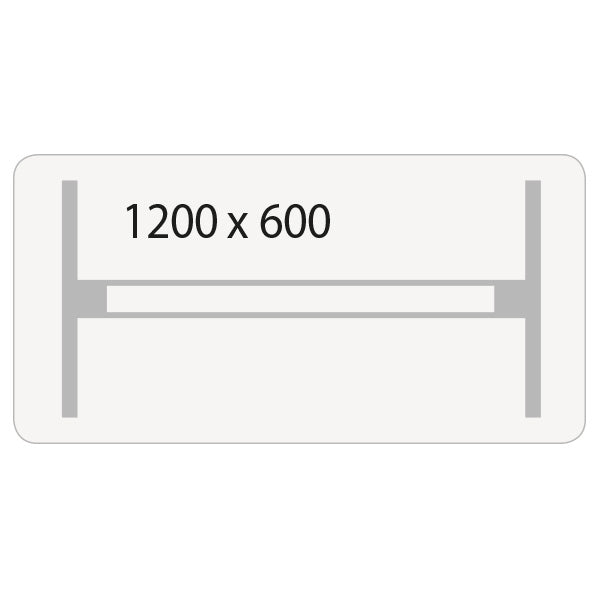 Hæve-sænkebord DNA, Birk 1200x600 mm 2-ben/Alugrå