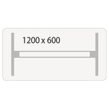 Hæve-sænkebord DNA, Birk 1200x600 mm 2-ben/Alugrå