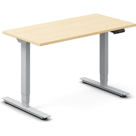 Hæve-sænkebord DNA, Birk 1200x600 mm 2-ben/Alugrå – image 1