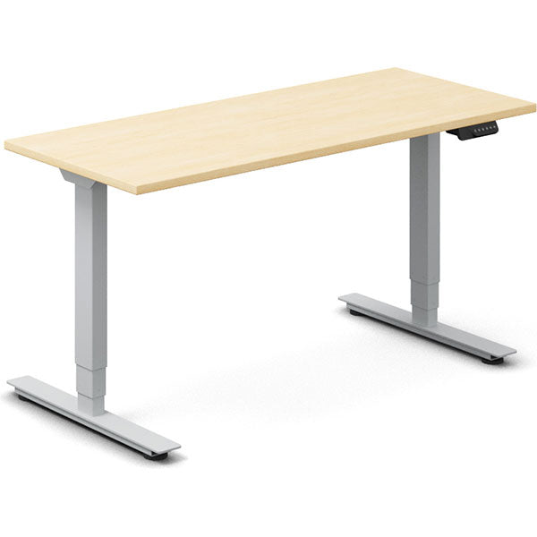 Hæve-sænkebord DNA, Birk 1400x600 mm 2-ben/Alugrå – image 1