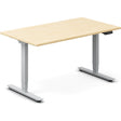 Ergoff Hæve-sænkebord DNA, Birk 1400x800 mm 2-ben/Alugrå – Hæve-sænkeborde