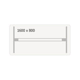 Hæve-sænkebord DNA, Birk 1600x800 mm 2-ben/Alugrå