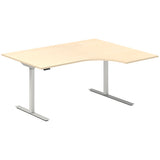 Hæve-sænkebord DNA, Birk 1600x1200 mm Højre 2-ben/Alugrå