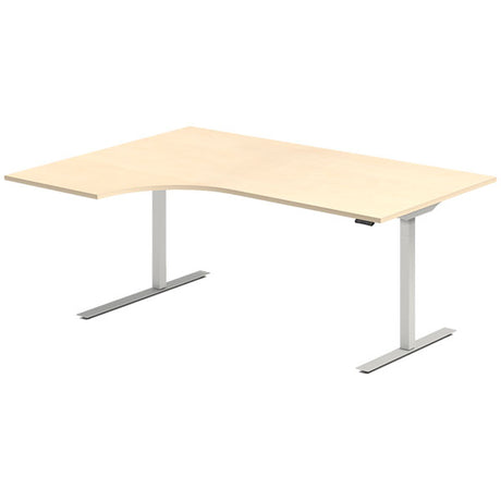 Hæve-sænkebord DNA, Birk 1800x1200 mm Venstre 2-ben/Alugrå