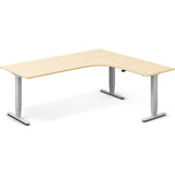 Hæve-sænkebord DNA, Birk 2000x1800 mm Højre 3-ben/Alugrå