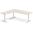 Hæve-sænkebord DNA, Birk 2000x1800 mm Venstre 3-ben/Alugrå