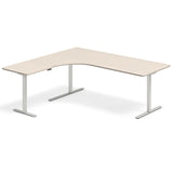 Hæve-sænkebord DNA, Birk 2000x1800 mm Venstre 3-ben/Alugrå