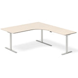 Hæve-sænkebord DNA, Birk 1800x2000 mm Højre 3-ben/Alugrå