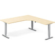 Ergoff Hæve-sænkebord DNA, Birk 1800x2000 mm Højre 3-ben/Alugrå – Hæve/sænkeborde