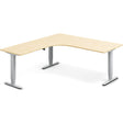 Ergoff Hæve-sænkebord DNA, Birk 1800x2000 mm Venstre 3-ben/Alugrå – Hæve/sænkeborde