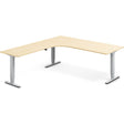 Ergoff Hæve-sænkebord DNA, Birk 2000x2200 mm Venstre 3-ben/Alugrå – Hæve/sænkeborde