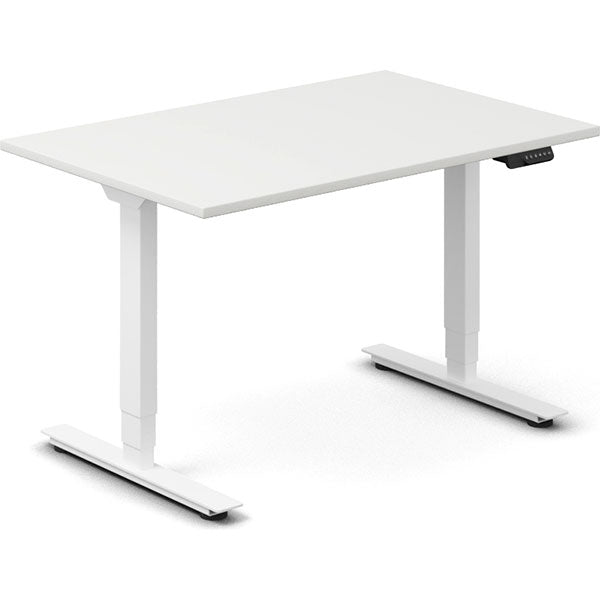 Ergoff Hæve-sænkebord DNA, Hvid 1200x800mm 2-ben/Hvid – Hæve/sænkeborde