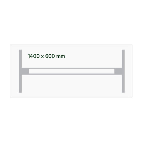 Hæve-sænkebord DNA, Hvid 1400x600 mm 2-ben/Hvid