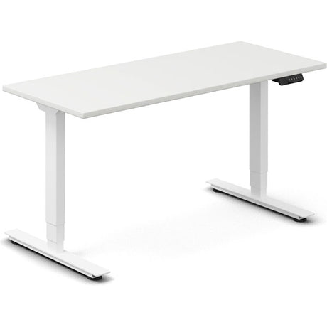 Ergoff Hæve-sænkebord DNA, Hvid 1400x600mm 2-ben/Hvid – Hæve/sænkeborde