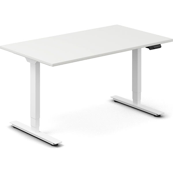 Ergoff Hæve-sænkebord DNA, Hvid 1400x800mm 2-ben/Hvid – Hæve/sænkeborde