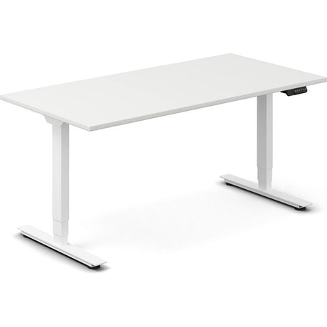 Ergoff Hæve-sænkebord DNA, Hvid 1600x800mm 2-ben/Hvid – Hæve/sænkeborde
