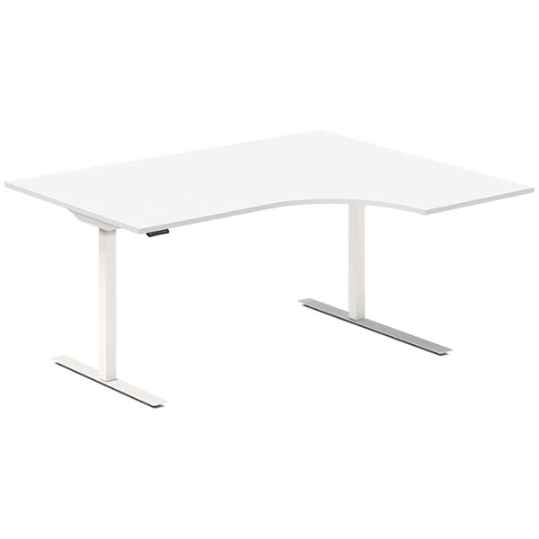 Hæve-sænkebord DNA, Hvid 1600x1200 mm Højre 2-ben/Hvid