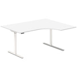 Hæve-sænkebord DNA, Hvid 1600x1200 mm Højre 2-ben/Hvid