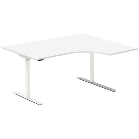Hæve-sænkebord DNA, Hvid 1600x1200 mm Højre 2-ben/Hvid