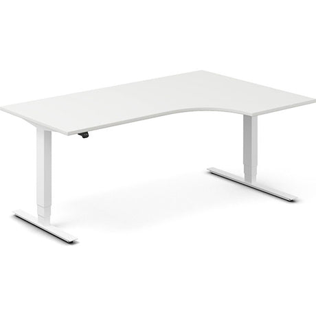 Hæve-sænkebord DNA, Hvid 1800x1200mm Højre 2-ben/Hvid