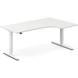 Ergoff Hæve-sænkebord DNA, Hvid 1800x1200mm Højre 2-ben/Hvid – Hæve/sænkeborde