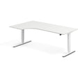 Ergoff Hæve-sænkebord DNA, Hvid 2000x1200mm Venstre 2-ben/Hvid – Hæve/sænkeborde