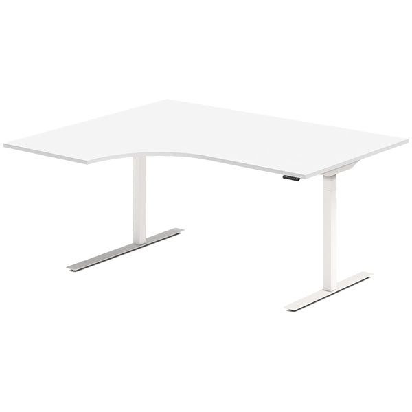 Hæve-sænkebord DNA, Hvid 1600x1200 mm Venstre 2-ben/Hvid