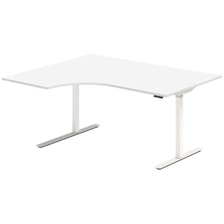 Hæve-sænkebord DNA, Hvid 1600x1200 mm Venstre 2-ben/Hvid