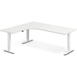 Ergoff Hæve-sænkebord DNA, Hvid 2000x1800mm Venstre 3-ben/Hvid – Hæve/sænkeborde